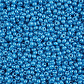 8/0 Preciosa Permalux Seed Beads Dyed Chalk Dark Turquoise, 23g Vial